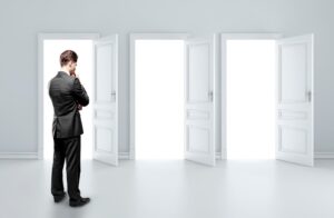 Choosing between three doors