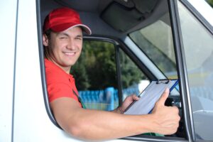 Thumbs up delivery driver