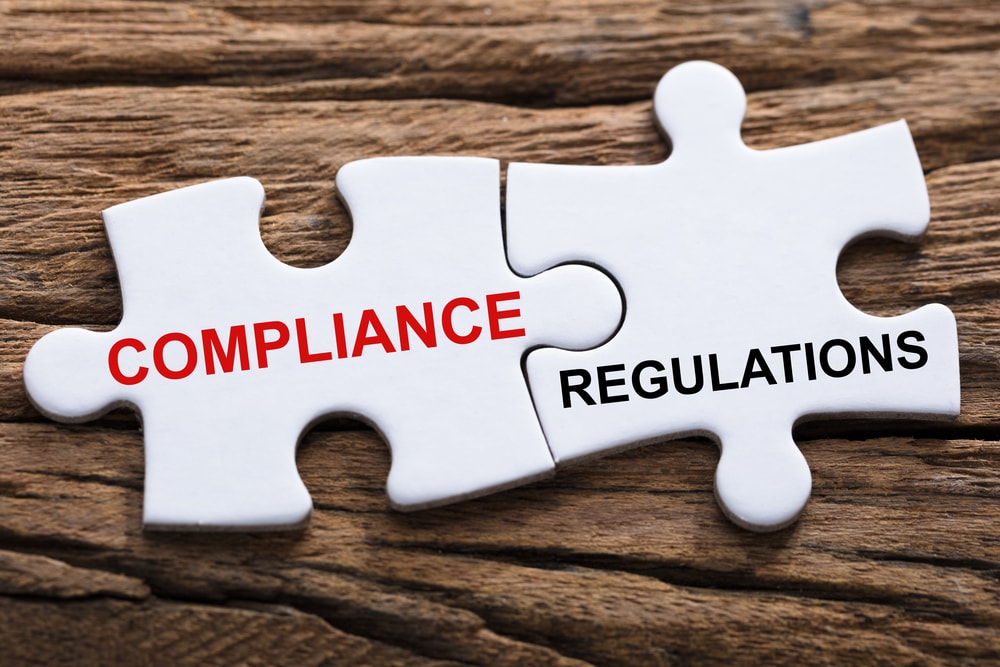 Compliance and regulations puzzle pieces