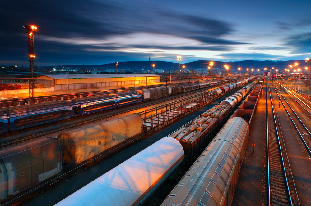 trains loaded with cargo