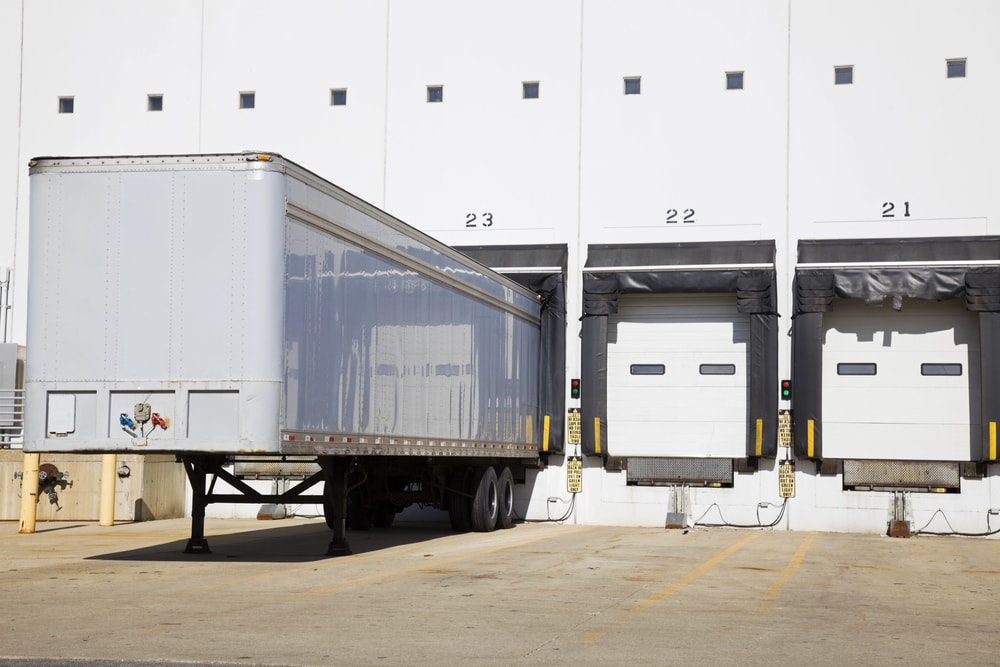 Trailer at warehouse dock