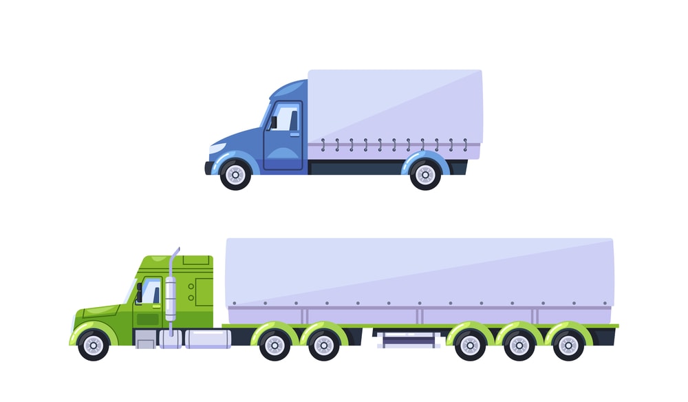 Image of two types of dry van trailers