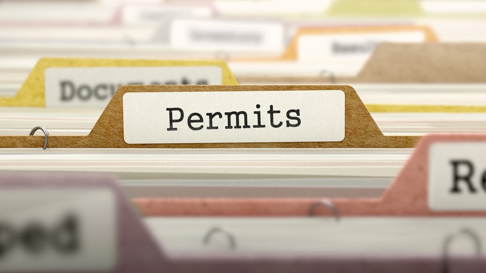 File labeled Permits