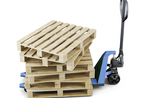 Pallet jack with pallets