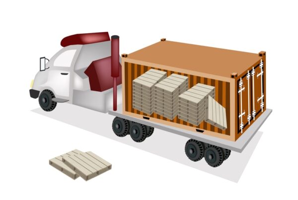 Image of trailer with pallets inside