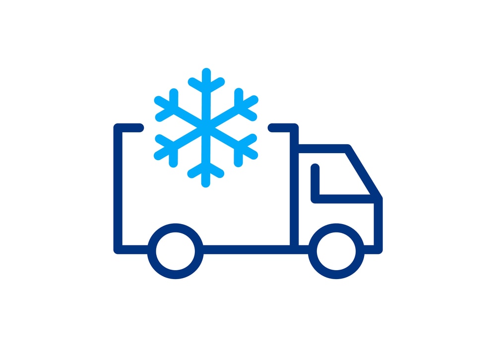 Truck with a snowflake logo