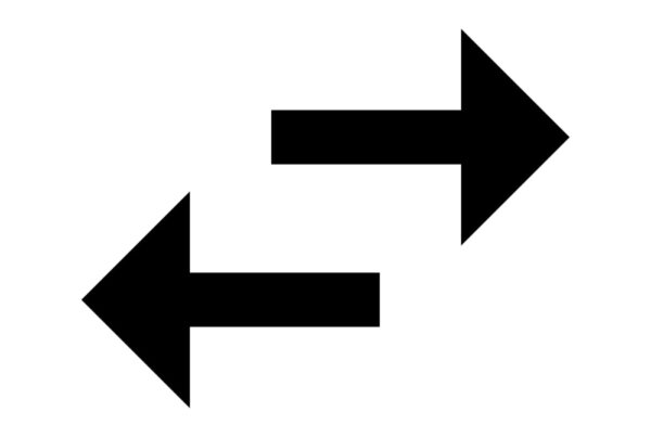 Image of two opposite arrows