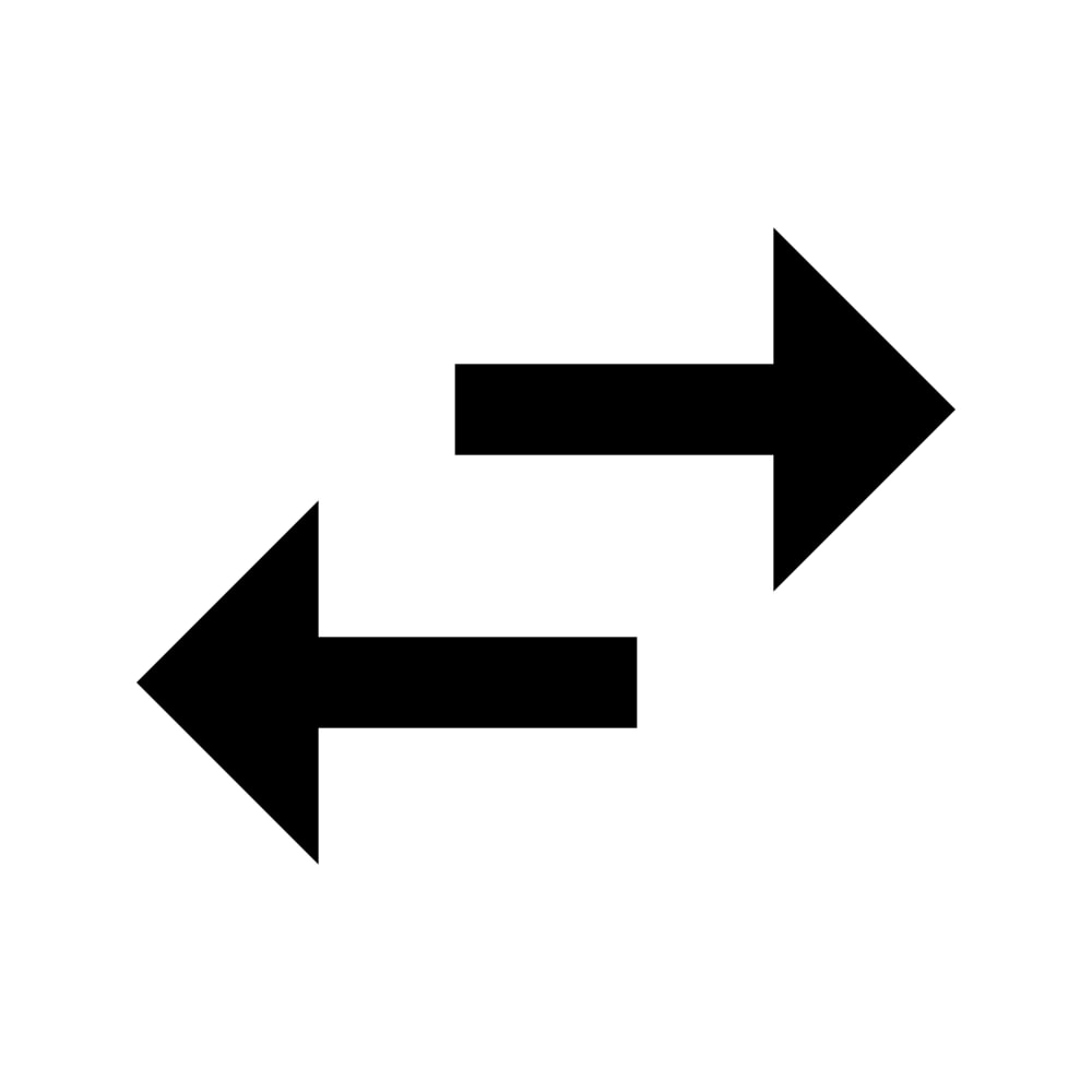 Image of two opposite arrows