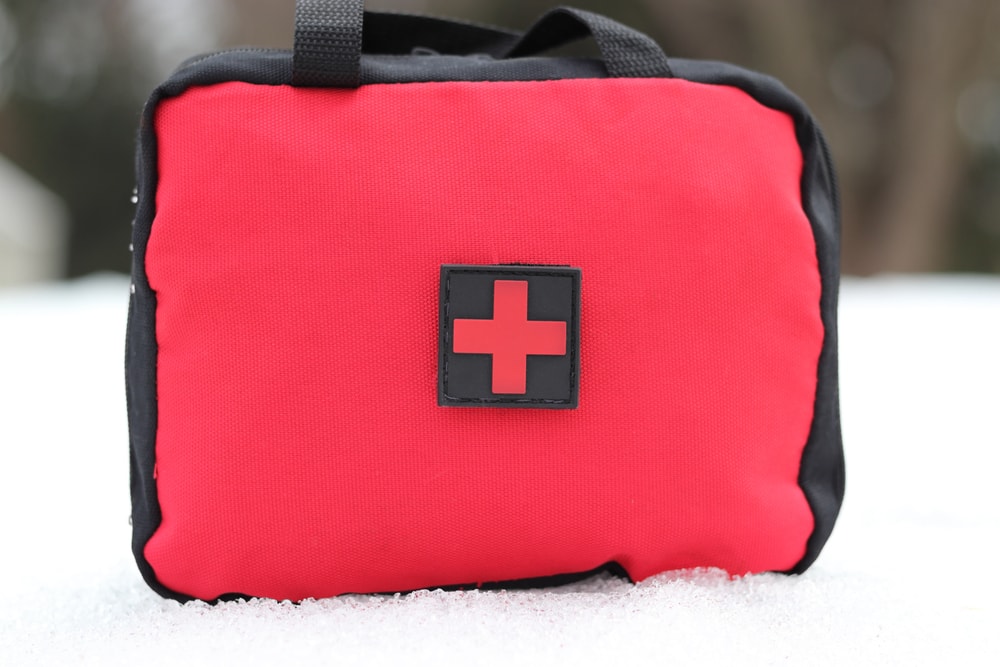 Emergency kit in the snow