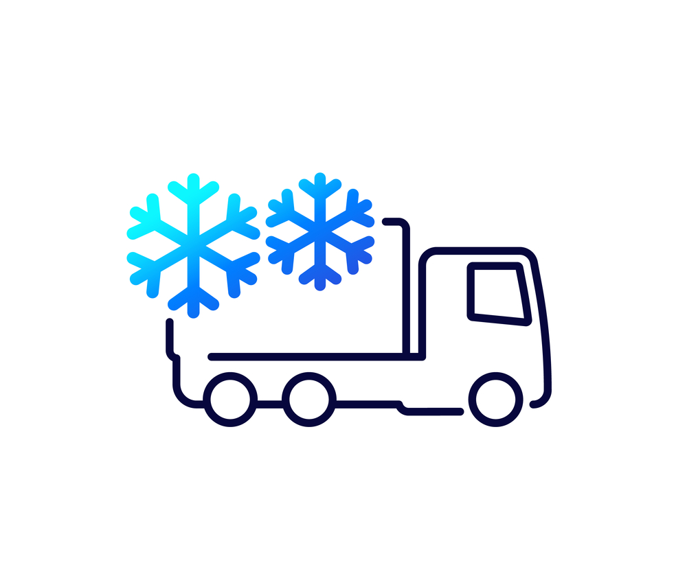 Refrigerated truck icon