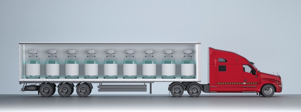 Truck with medicine bottles