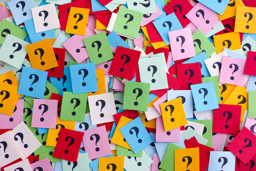 question marks on sticky notes