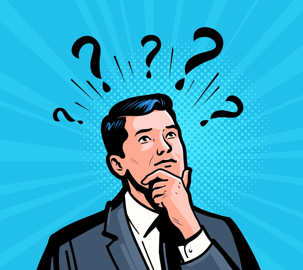 Man thinks how to solve problem