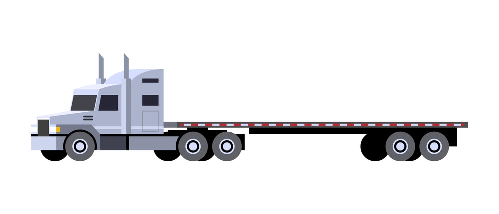Vector image of flatbed trailer