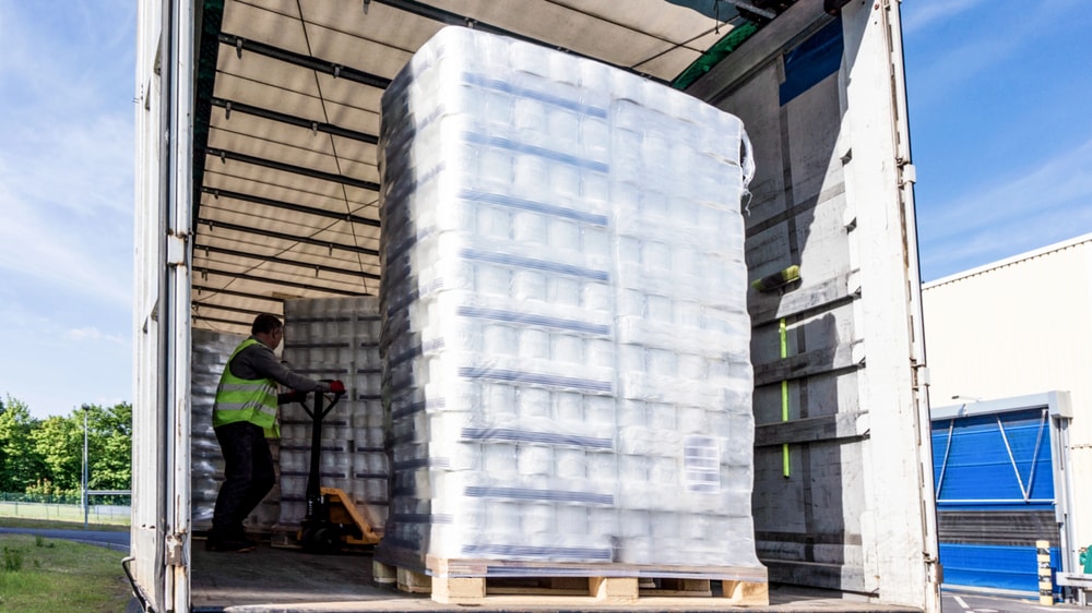 Cargo inside a dry van